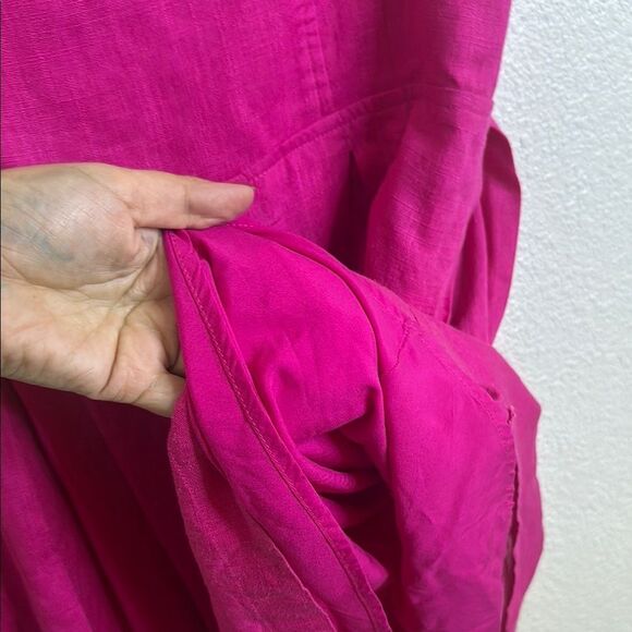 Aqua Fuchsia Sleeveless Dress - Picture 7 of 8